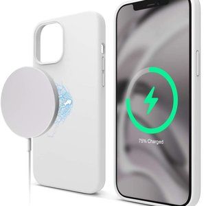 For iPhone 12 pro max mini Magsafe liquid Silicone Case Magnetic Cover White